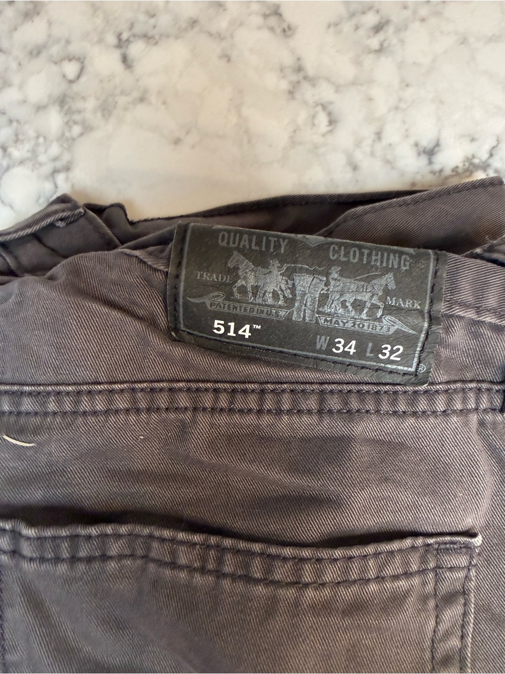 Levi's Men’s Slim Straight Jeans - Charcoal - Picture 2 of 8